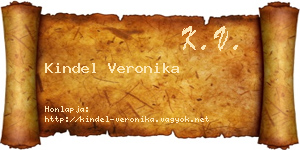Kindel Veronika névjegykártya